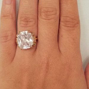 Beautiful, Cushion Cut Cubic Zirconia Ring, size 6